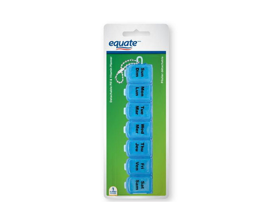 Equate Detachable Pill & Vitamin Planner Box - Regular