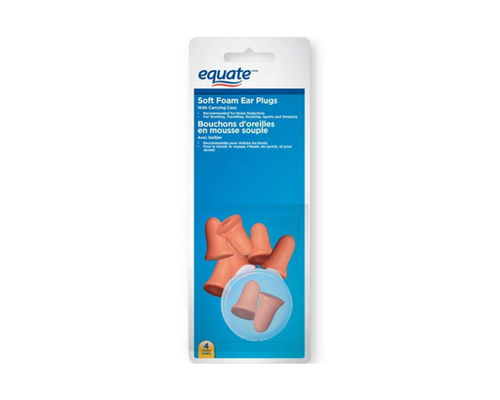 Equate Soft Foam Ear Plugs, 4 Pairs