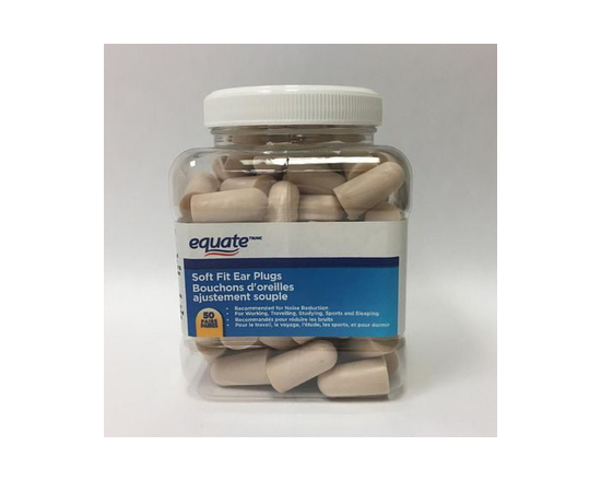 Equate Soft Fit Ear Plugs, 50 Pairs