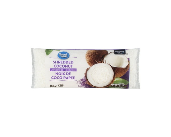 Great Value Unsweetened Shredded Coconut - 200 g