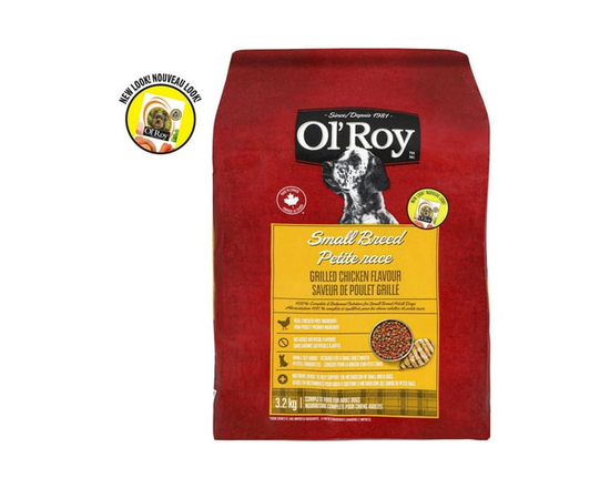 Ol' Roy Small Breed Grilled Chicken Flavour Dry Dog Food 3.2KG - Small (0-4.99kg);3.2KG;Not Applicable