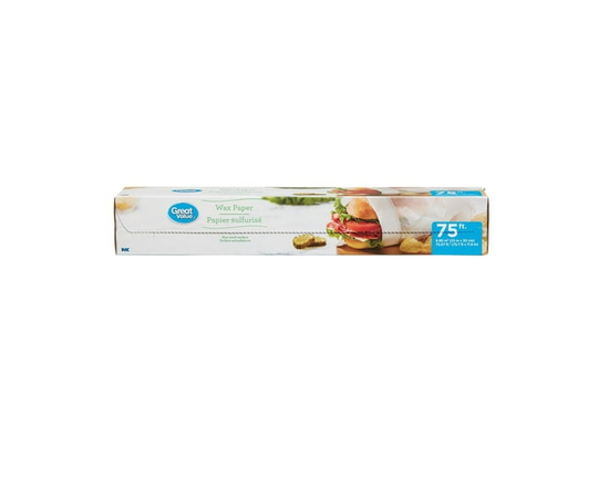 Great Value Wax Paper, Rolls - 75'