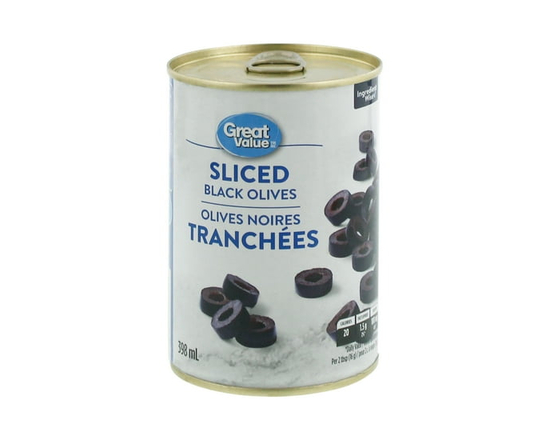 Great Value Sliced Black Olives - 398 mL