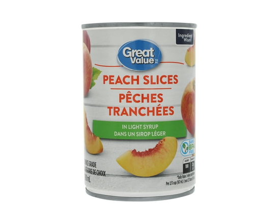 Great Value Peach Slices in Light Syrup - 15 oz