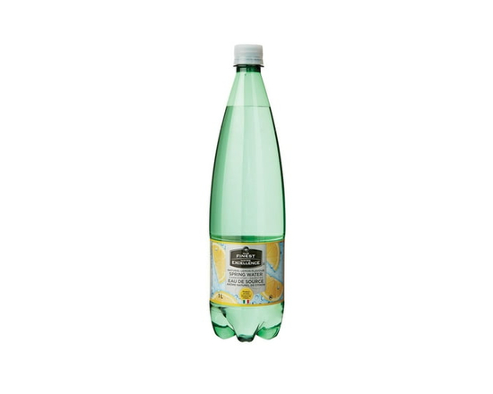 Our Finest Natural Lemon Flavour Spring Water – Carbonated 1L - 1 L