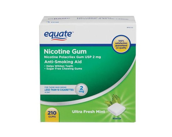 Equate Nicotine Gum Ultra Fresh Mint 2mg 210ct