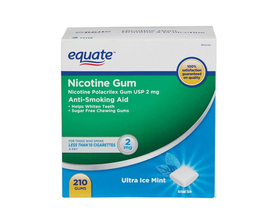 Equate Nicotine Gum Ultra Ice Mint 2mg 210ct