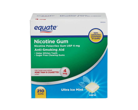 Equate Nicotine Gum Ultra Ice Mint 4mg 210ct