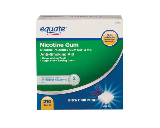 Equate Nicotine Gum Ultra Chill Mint 2mg 210ct