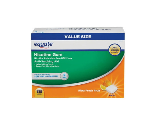 Equate Nicotine Gum, Fruit, 2mg - 2 mg