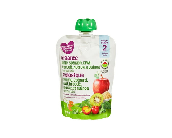 Parent’s Choice Organic Apple, Spinach, Kiwi, Broccoli, Acerola & Quinoa Baby Food Purée - 4 oz
