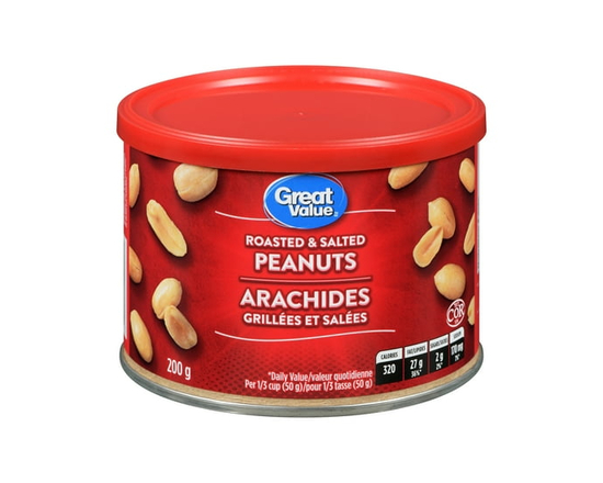 Great Value Arachides Grillees et Salees 200g - 200 g