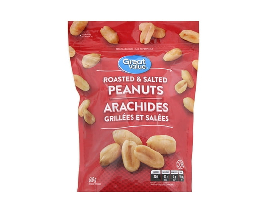 Great Value Roasted & Salted Peanuts 600g - 600 g