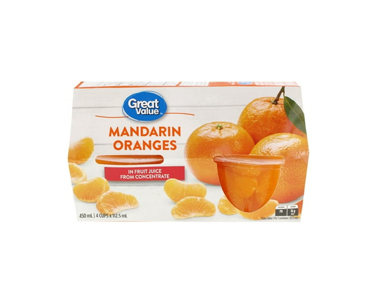 Great Value Mandarin Oranges in Fruit Juice - 112.5 mL