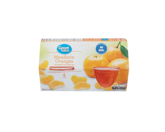 Great Value Mandarin Oranges in Gel - 123 g