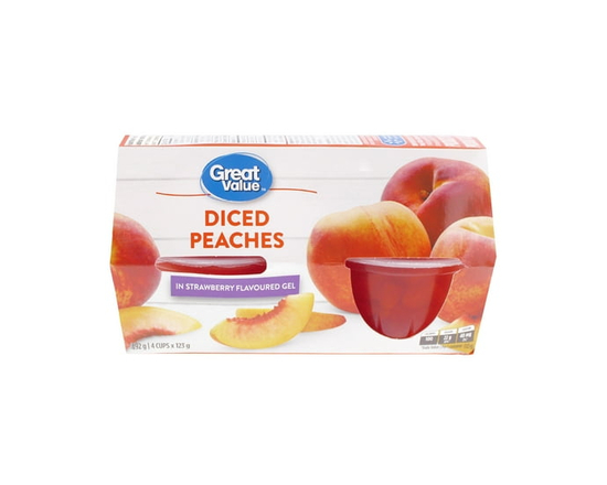 Great Value Diced Peaches in Gel - 123 g