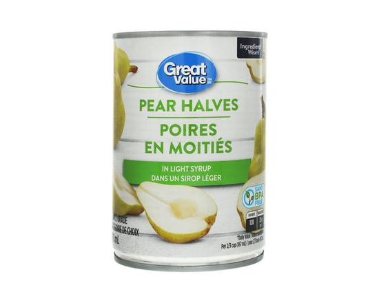 Great Value Pear Halves in Light Syrup - 398 mL