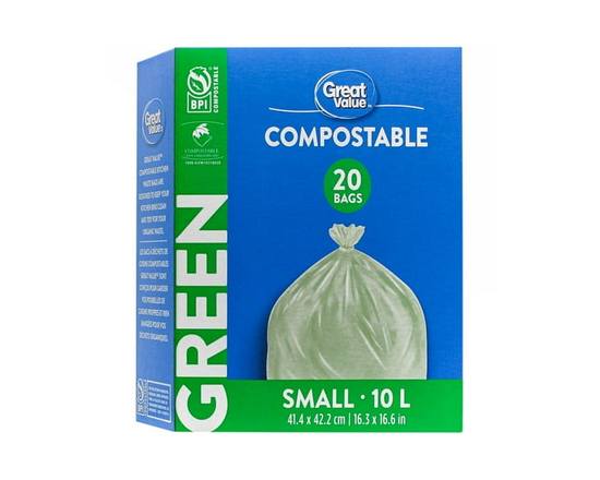 Great Value Small Green Compostable Bags