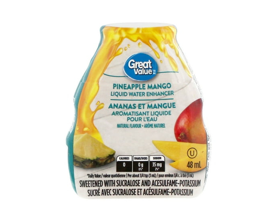 Great Value Pineapple Mango Liquid Water Enhancer 48ML - 48 mL