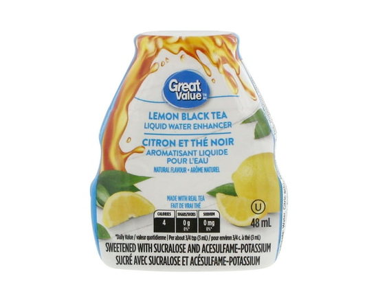 Great Value Lemon Black Tea Liquid Water Enhancer 48ml - 48 mL