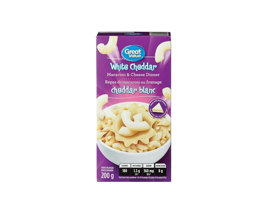 Great Value White Cheddar Macaroni & Cheese Dinner - 200 g