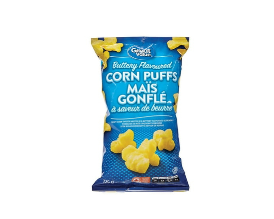 Great Value Buttery Flavoured Corn Puffs - 125 g