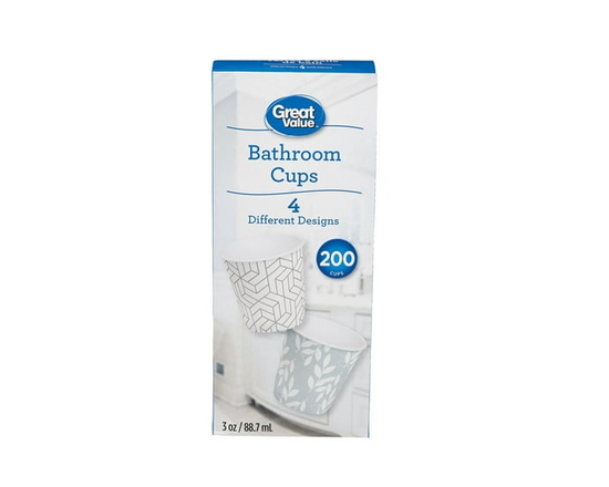Great Value Bathroom Cups, 200 Cups - 3 oz