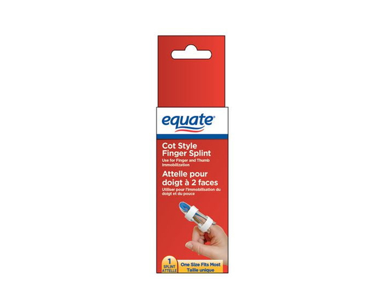 Equate Cot Style Finger Splint, One Size - M