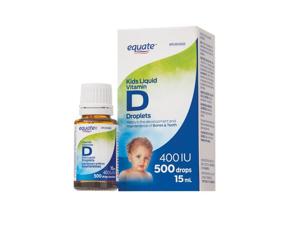 Equate Vitamin D Kids Liquid Droplets 400 IU