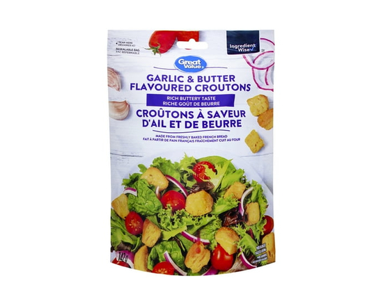 Great Value Garlic and Butter Flavoured Croutons