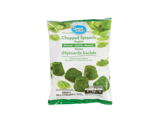 Great Value Frozen Chopped Spinach Nuggets