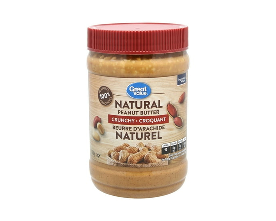 Great Value Crunchy Natural Peanut Butter - 500 g