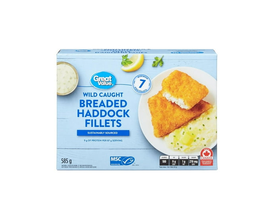 Filets d'aiglefin panés croustillants Great value - 585 g