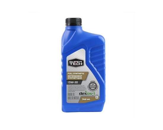Huile moteur 5W30 entièrement synthétique Super Tech - 946ml.