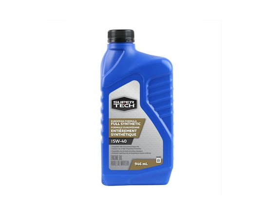 Huile moteur 5W40 entièrement synthétique Super Tech - 946ml.