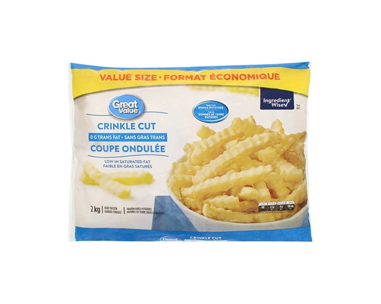 Great Value Pommes de Terre Frites Surgelées Coupe Ondulée
