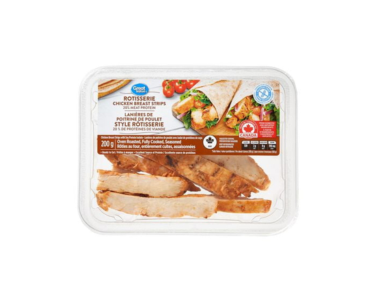 Great Value fully cooked Rotisserie Chicken Breast Strips