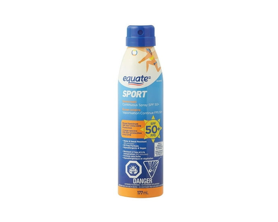 Equate Sport SPF 50+ Continuous Spray Sunscreen - 177ml
