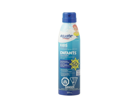 Equate Kids SPF 50+ Continuous Spray Sunscreen - 177ml