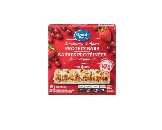 Great Value Strawberry and Yogurt Protein Bars - 148 g