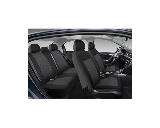 AUTO DRIVE 3-PIECE Jacquard Car Seat Cover Full Set For Front and Rear Seat Universal Fit - Universal