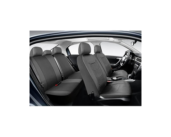 AUTO DRIVE 3-PIECE Faux Leather Car Seat Cover Full Set For Front and Rear Seat Universal Fit - Universal