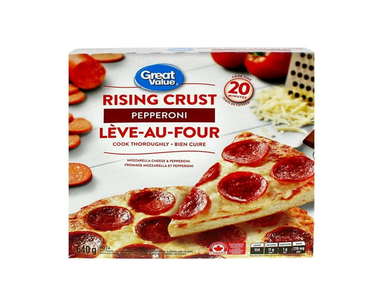 Great Value Rising Crust Pepperoni Pizza - 640 g