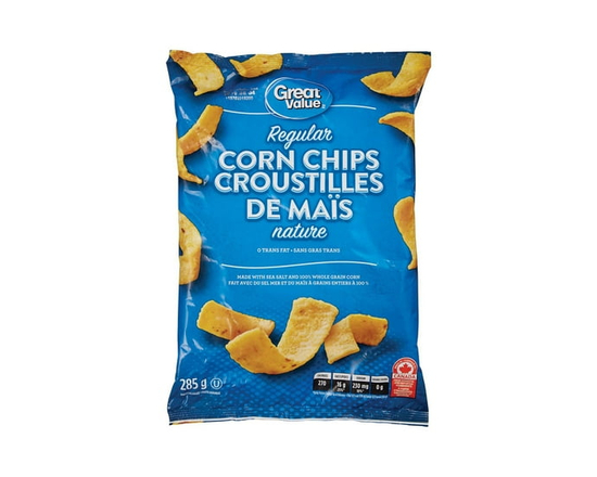 Great Value Regular Corn Chips - 285 g