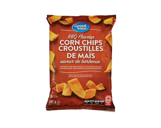 Great Value BBQ Flavour Corn Chips - 285 g