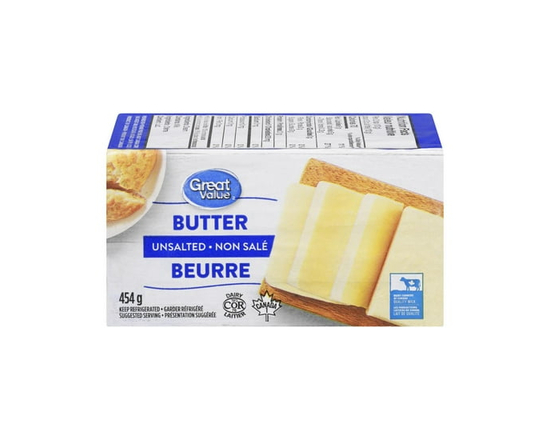 Great Value Unsalted Butter - 454 g