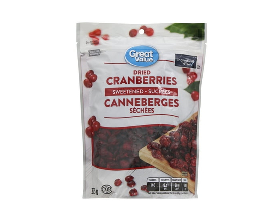 Great Value Sweetened Dried Cranberries - 375 g