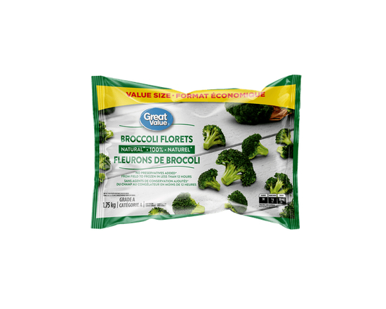 Great Value Frozen Broccoli Florets - 1.75 kg