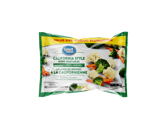 Great Value California Style Mixed Vegetables, Grade A, Value pack - 2 kg