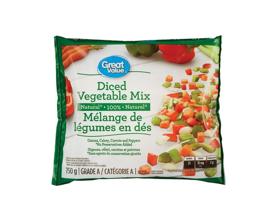 Great Value Frozen Diced Vegetable Mix